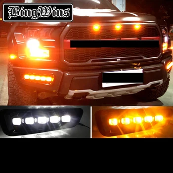

Car styling For Ford F150 Raptor09-19 fog lamp retrofit front bar lamp daytime running lamp assembly highlight spotlight waterpr
