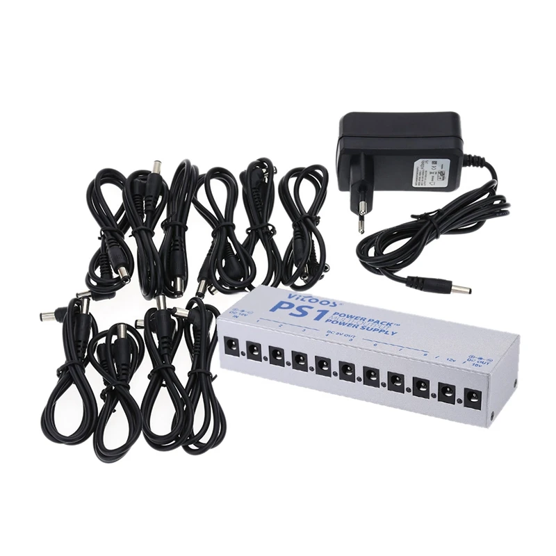 

Guitar Pedal Power Supply Guitar Effect Pedal Power Supply Multi-Channel Desktop Low Noise Isolated Power Supply 10 Output Set 8