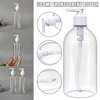 

1/3 Pcs 500ml Refillable Shampoo Bottles Pump Bottles Conditioner Dispenser Empty for Bathroom Shower SK88