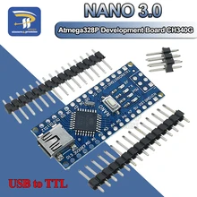 Atmega328 Мини USB Nano V3.0 ATmega328P CH340G 5 в 16 м плата микроконтроллера для Arduino 328P NANO 3,0 CH340