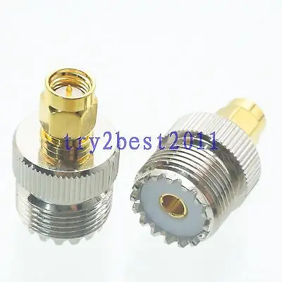

DHL/EMS 50 Sets 1pce Adapter connector UHF SO239 jack pin to SMA plug pin RF COAXIAL straight -C1