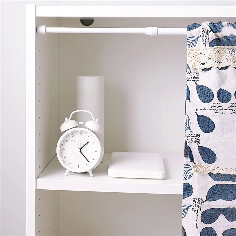 Multi Purpose Telescopic Curtain Rod Wardrobe Adjustable Bar Shower Spring Loaded Extendable Telescopic Poles Rail Hanging Rods