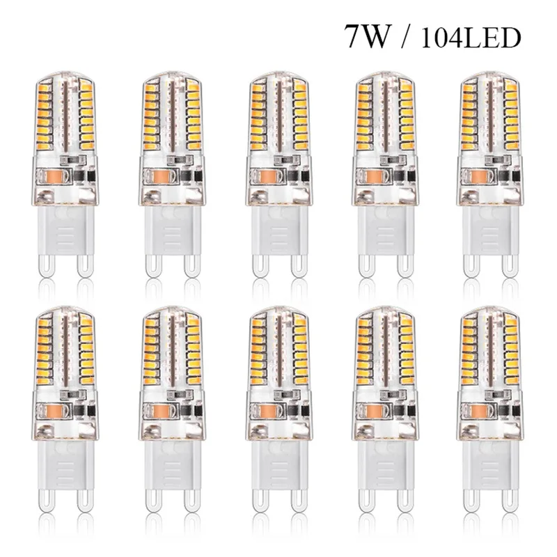 Dozzlor G9 светодиодный светильник для замены галогенной лампы 9 Вт 64 светодиодный 12 Вт 104 светодиодный AC 220 В прочный ультра яркий светодиодный светильник экономит энергию