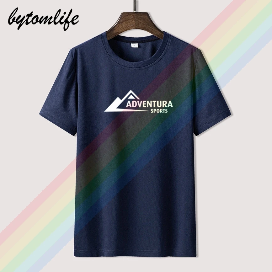 Aventura flecha blanca logotipo Retro camiseta Casual de hombre de verano 100% de algodón de manga corta cuello redondo Tee camisas Tops Unisex|Camisetas| - AliExpress