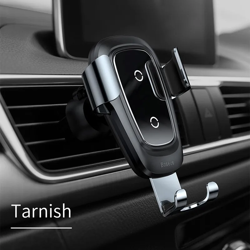 Car Charger Tarnish Baseus, беспроводное автомобильное зарядное устройство, держатель телефона для iPhone X, 8 Plus, samsung, S9, S8, зарядное устройство для мобильного телефона в автомобиле, беспроводной зарядный держатель - Цвет: Car Charger Tarnish