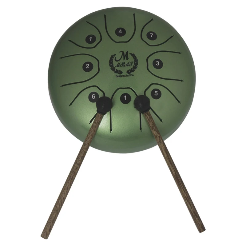 

Portable 5.5 Inch Tongue Drum C Key Hand Pan Drum Mini 8-Tone Steel Tongue Drum With Mallets Carry Bag Percussion Instrument