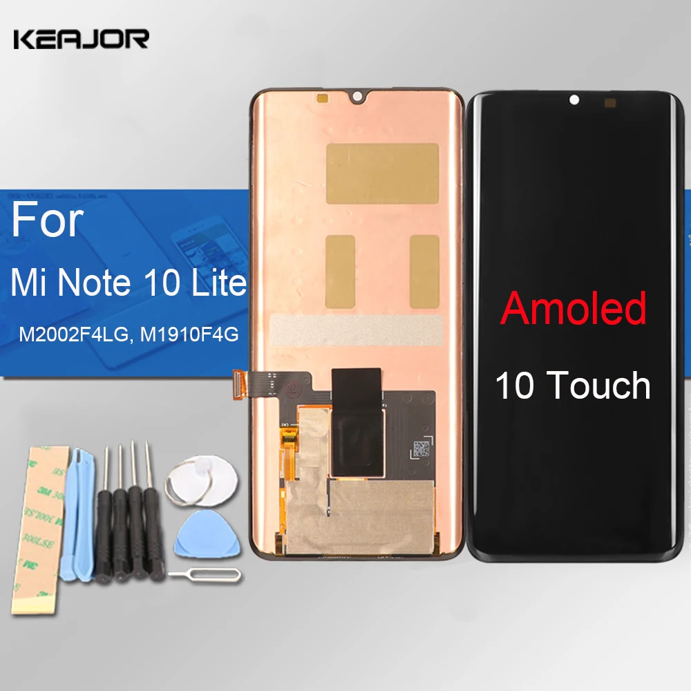 Дисплей для Xiaomi Mi Note 10 Lite сменный ЖК-экран оригинальный Amoled дигитайзер в сборе