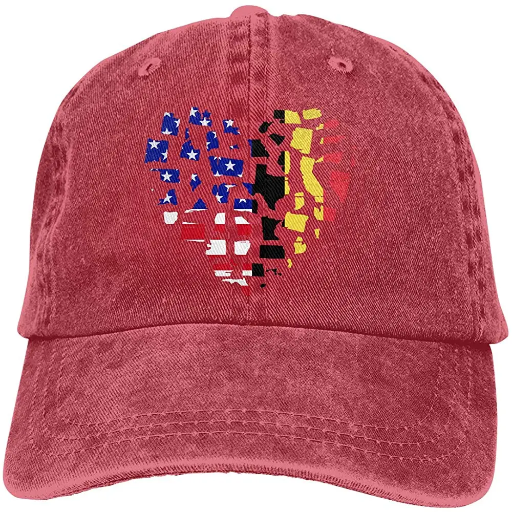 Мужская и женская Регулируемая джинсовая тканевая Кепка-бейсболка с флагом США