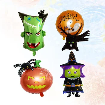 

4pcs Halloween Balloon Ghost Tree Creative Cartoon Aluminum Foil Party for Festival