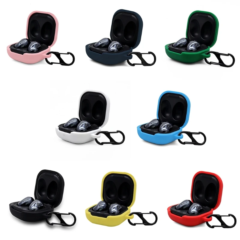 

Flip-Open Siamese Design Dust-proof Protective Cover Silicone Case for S-AMSUNG Galaxy-Buds live Wireless Earphone