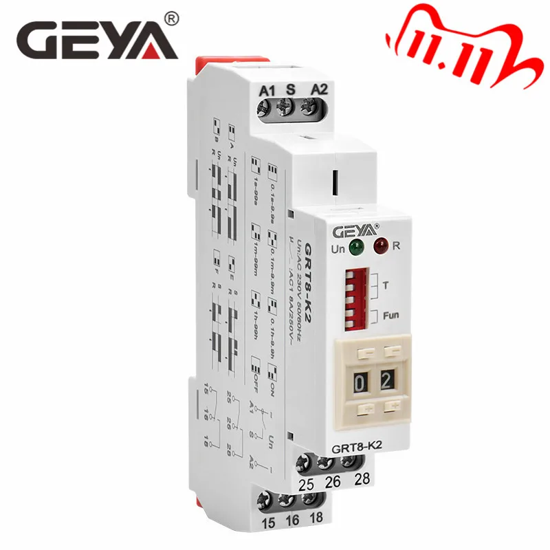 GEYA Многофункциональное реле таймера с цифровой настройкой 12 В 48 24 110 220 230