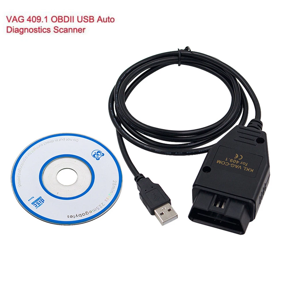 

VAG-COM 409.1 Vag Com vag 409.1 kkl OBD2 USB Cable Scanner Scan Tool Interface for VW Audi Volkswagen Skoda Seat Diagnostic Tool