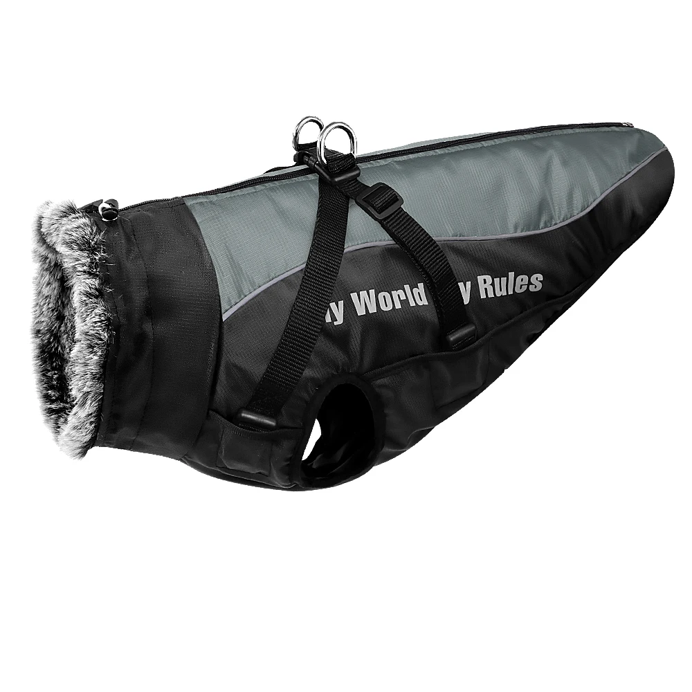 Dog Jacket with Harness | Waterproof Jacket for Large Dog | Big Windproof Coats
