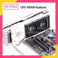 Aluminium GPU Backplane Kühler Für RTX 3090 3080 3070 Serie Grafikkarte Backplate Memory VRAM Kühlkörper Lüfter PWM