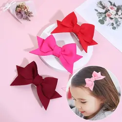 Korea Child Barrette Four Color Lovely Hair Accessories Sweet Bow Hairpin Baby Hair Clip