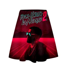 Anuel AA Женская юбка настоящая Hasta La Muerte юбка женская одежда винтажная Высокая талия графическая плиссированная вечерние горячая Распродажа юбок Мода