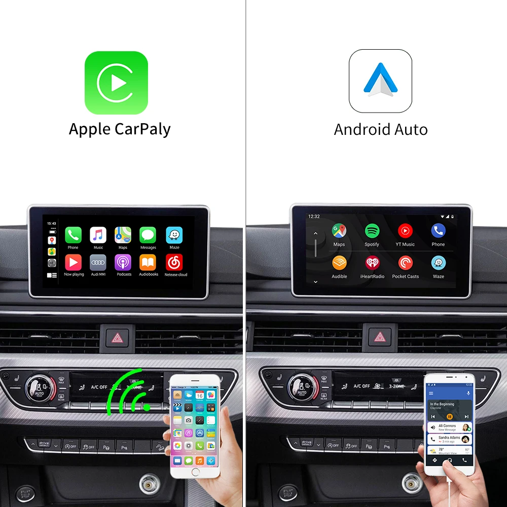 Caelinkit беспроводной CarPlay Android авто для Audi A3/A4/A4/A5/A6/A7/A8/Q3/Q5/Q5 с AMI Airplay Mirrorlink