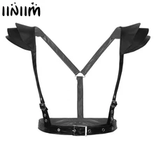 Женский эротический кожаный нагрудный ремень, топ на бретелях, сексуальный костюм для косплея, открытая чашка, сексуальное нижнее белье, аксессуары для магазина