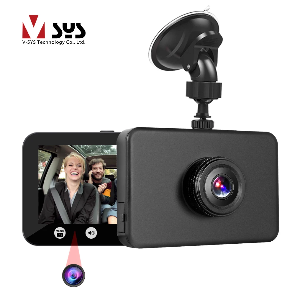 VSYS Dual Dash Cam Front and Inside Cabin 1080P Camera with Wi-Fi GPS Uber Taxi Car DVR Night Vision 4.5&quot LCD Screen | Автомобили и