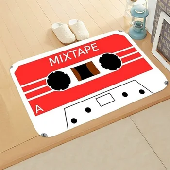 

Vintage Cassette Tape Waterproof Non-slip Wrinkle-Resistant Rectangle Front Door Mats indoor Outdoor Entrance Carpet Entrance