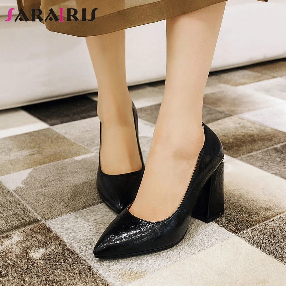 

SARAIRIS Elegant Office Female Comfortable Dress High Heels Pumps Pointed Toe Shallow Spring Brand Pumps Women Shoes Woman