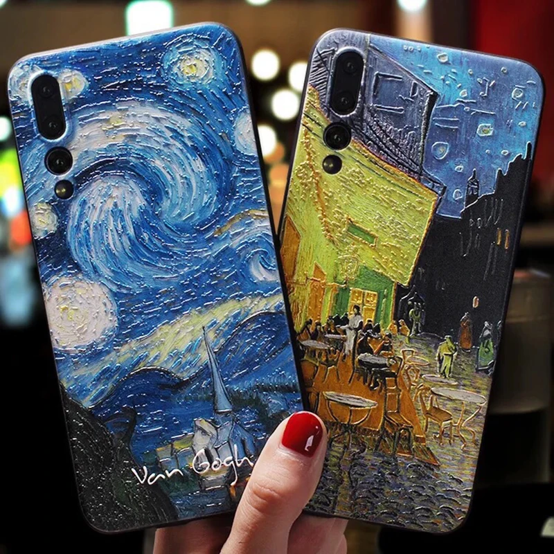 

3D Relief Pattern Case For Huawei Honor 20 Pro 20S Soft Phone Cover For Huawei P30 Pro Nova 5T Honor 9 Lite 10 Cases