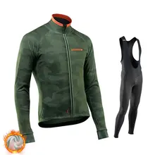 Northwave зимний термальный флисовый комплект для велоспорта, Теплая мужская одежда Ropa Ciclismo с длинным рукавом, одежда для велоспорта MTB, костюм для триатлона