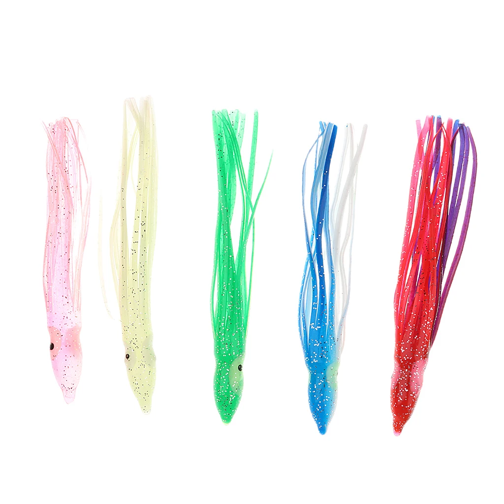 Muti-colour Octopus Squid Soft Jelly Baits Bionic Fishing Lures Attractor
