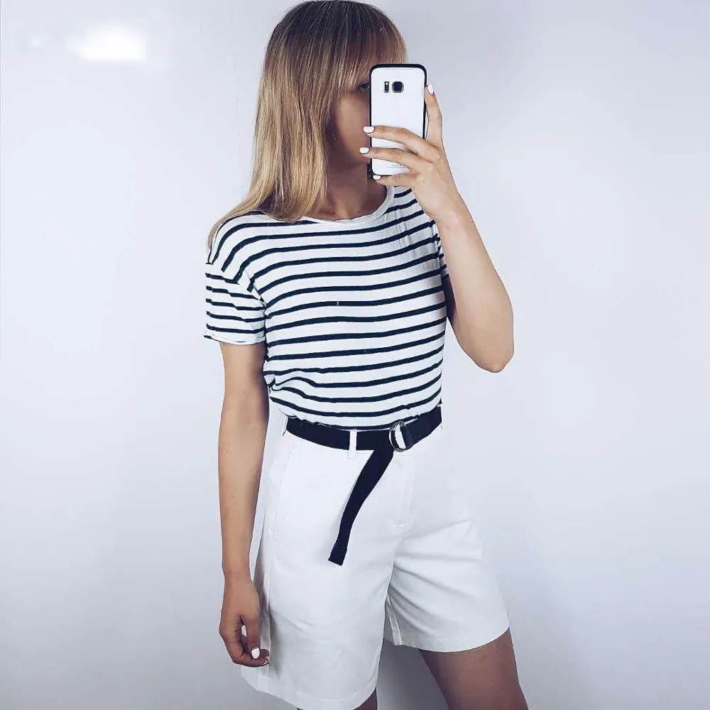 Tide Vogue Pop Tide модные красивые однотонные повседневные женские шорты с карманами и высокой талией Летние шикарные повседневные шорты с ремнем на молнии