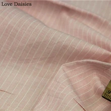 Хлопок пряжа окрашенная Розовая белая полоса Мягкая тонкая ткань для DIY летняя ручная работа одежда рубашка платье Блузка Tope ремесло