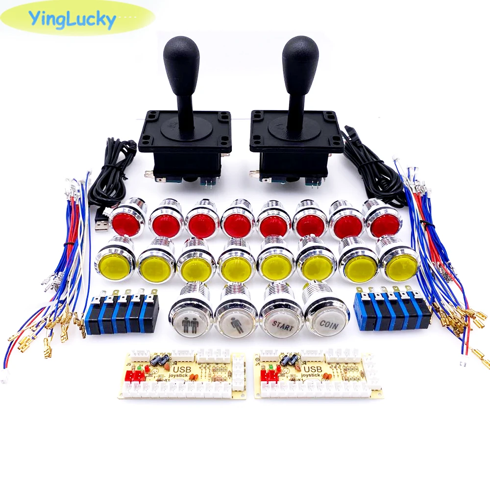 EG STARTS 10x Arcade Chrome LED Botones Iluminados Con Interfaz De