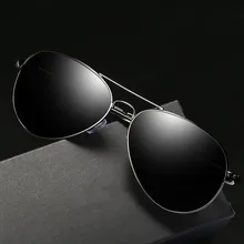 Классические солнцезащитные очки пилота, поляризационные, мужские, авиационные, брендовые, дизайнерские, для вождения, солнцезащитные очки, Жаба, очки двойного назначения