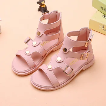 

Summer Girls Roman Sandals 2020 Baby Sandals Kids Shoes Princess Shoes Non-slip Children Pu Leather Sandals For Kids D172