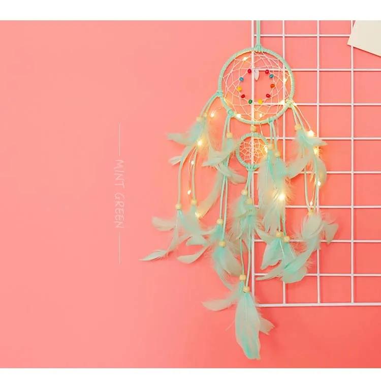 1 шт. подвеска Ловец снов Dreamy украшения для комнаты девочки перо подарок Ins стиль девочка детская комната Домашний декоративный свет