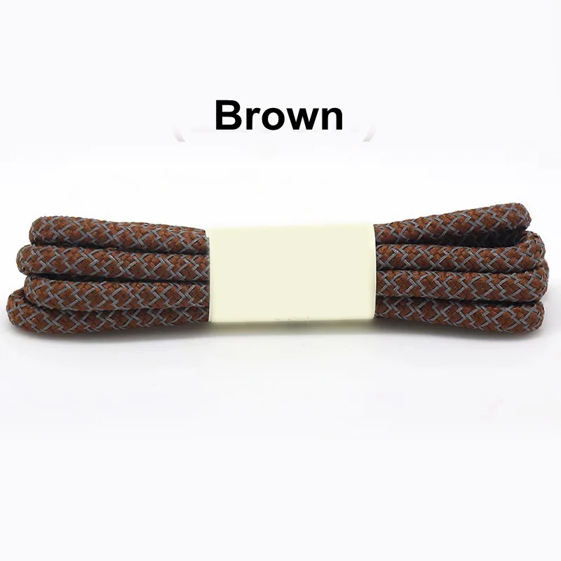 Brown 1 пара 3 м светоотражающие кроссовки со шнурками шнурки спортивные шнурки круглые веревочные шнурки Длина 100/120/140/160 см шнурки строки - Цвет: Brown