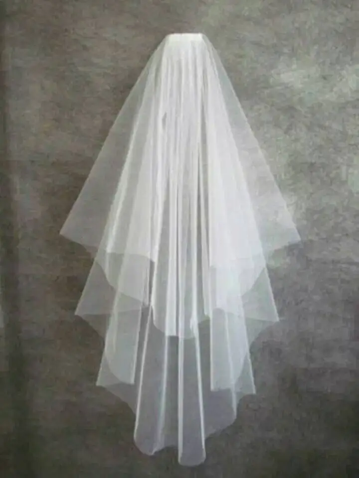 Стиль модные классические простые 2 слоя короткая фата Красивые Свадебные Короткие фата вуаль Mariage