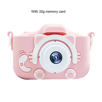 

Cartoon Anti-fall Mini Children Camera Front And Rear Double Digital Small SLR Camera Cartoon Cute Camera Toys Cute