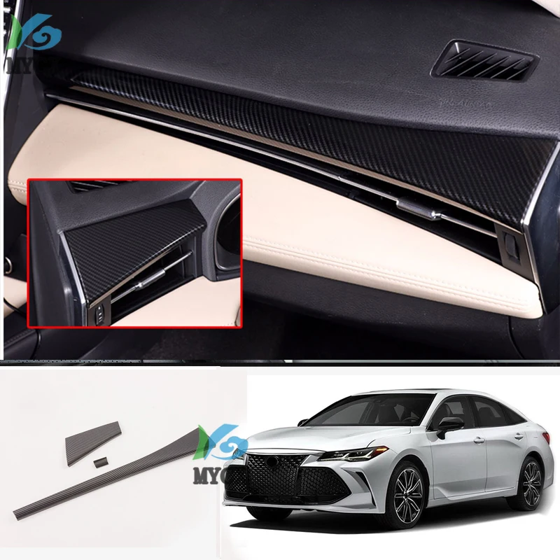 

for Toyota avalon 2019 2020 2021 carbon fiber abs car dashboard trims chrome interior accessories styling auto