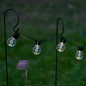 

10/20 LED Solar Light String Fairy Holiday Wedding Party Decoration Transparent Bulb Light Outdoor Waterproof Solar Light String