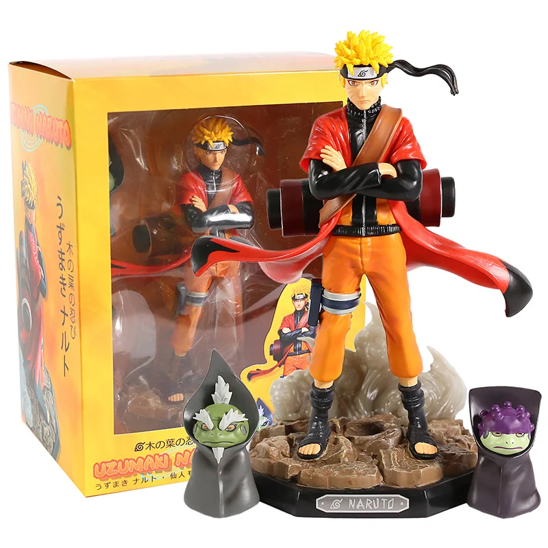 Наруто sennin Modo фигурка новая ПВХ Коллекционная модель Фигурка Японские Аниме фанаты любят украшение комнаты лучший подарок - Цвет: box