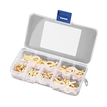 

150PCS Round Lugs Ring Cable Lugs Copper Crimp Lug Cable Connector Wire Ring Terminals Connector Kit M3 M4 M5 M6 M8 M10 dropship