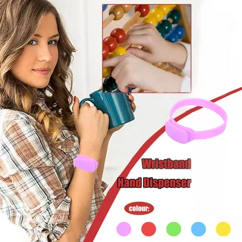 

Portable 15ML Liquid Wristband Hand Dispenser Handwash Silicone Disinfectant Sanitizer Dispenser Bracelet Gift for Adult Kids
