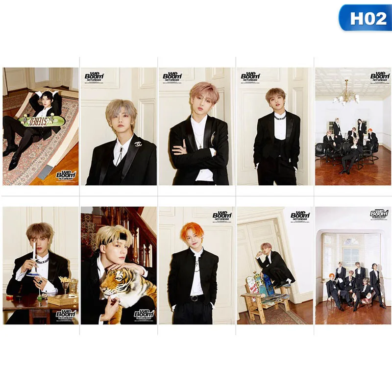 10 шт./компл. NCT DREAM NCT127 альбом прозрачная Фотокарта регулярные-неправильные карты самодельные карты фотокарты бумажные карты