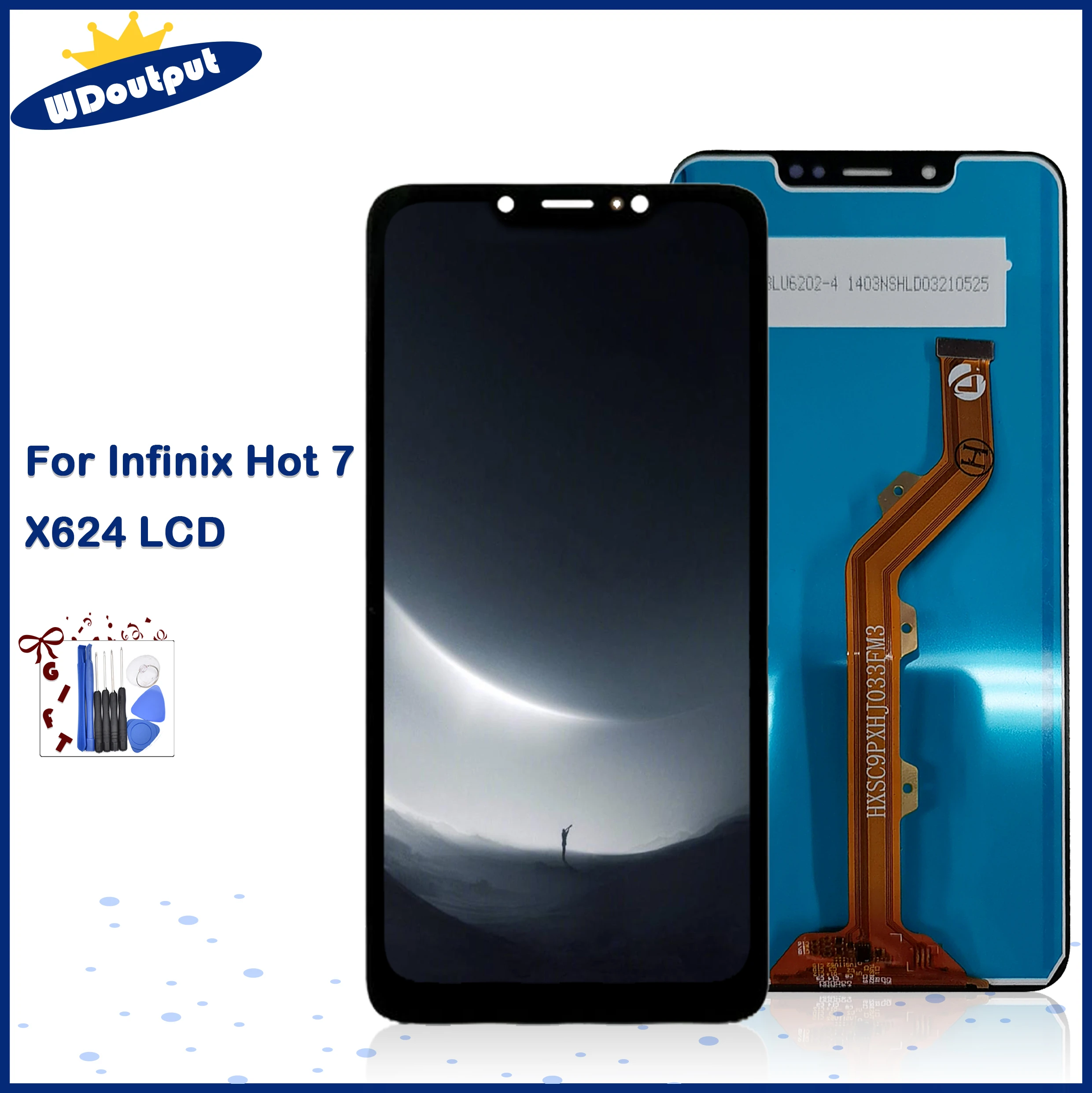 latest infinix smart 6.2"For Infinix X624 LCD Display Touch Screen Digitizer Assembly Replacement For Infinix Hot 7 X624 LCD Screen infinix hot latest phone