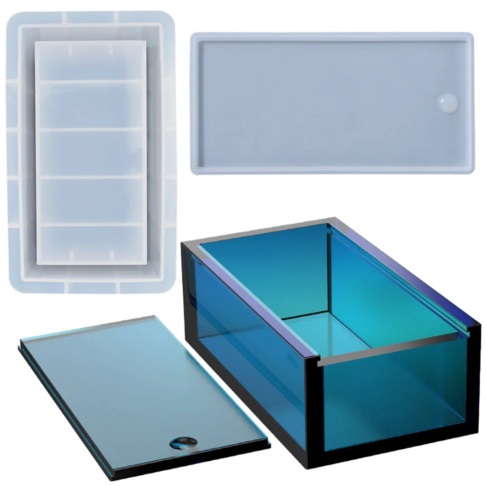 

Big Size Storage Box Silicone Molds For DIY Crystal Epoxy Resin Tissue Organizer Case Uv Epoxy Moulds Handmade Artcarft Making