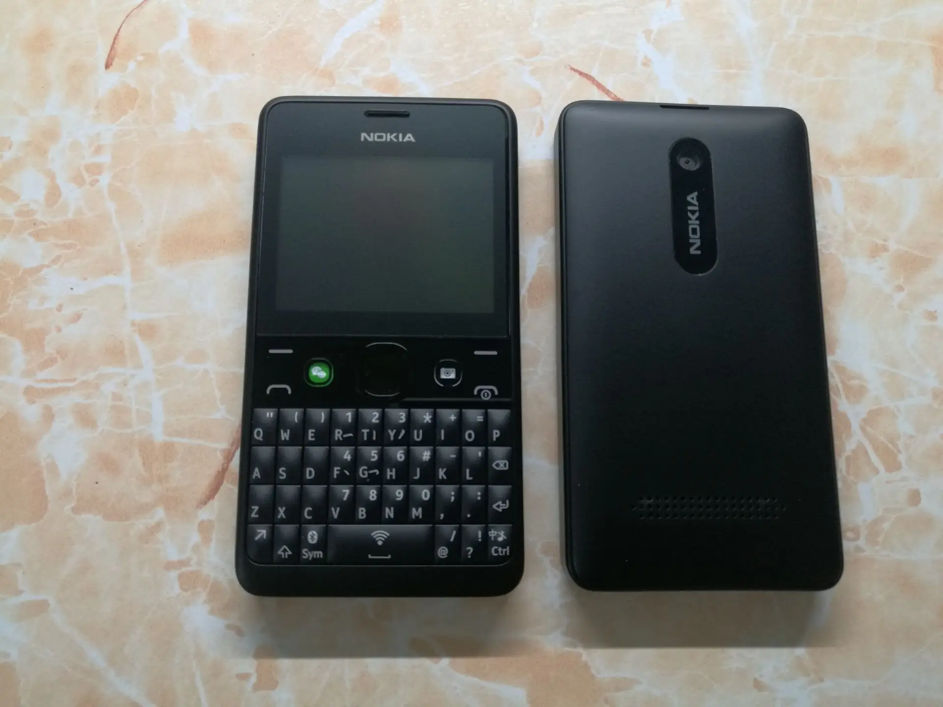 Полный корпус мобильного телефона чехол с клавиатурой для Nokia Asha210 - Цвет: Черный