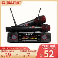 Micrófono inalámbrico G-MARK EW100, profesional, UHF, de mano, frecuencia ajustable de 80M PARA Karaoke, fiesta, espectáculo, escenario, boda