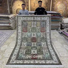 YILONG 5'x8' ручной персидский шелковый ковер для сцены сада, ковер для четырех сезонов(HF364H