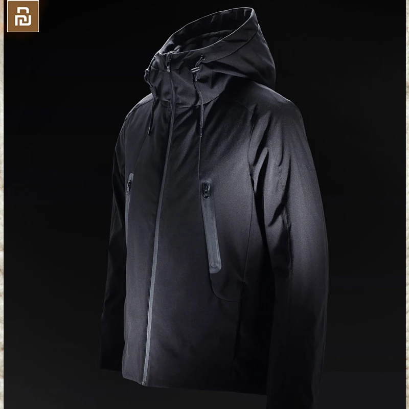 US $146.00 original Youpin 90fen temperature controlled down jacket 90 goose down smart heating full warmth 4 level waterproof in stock