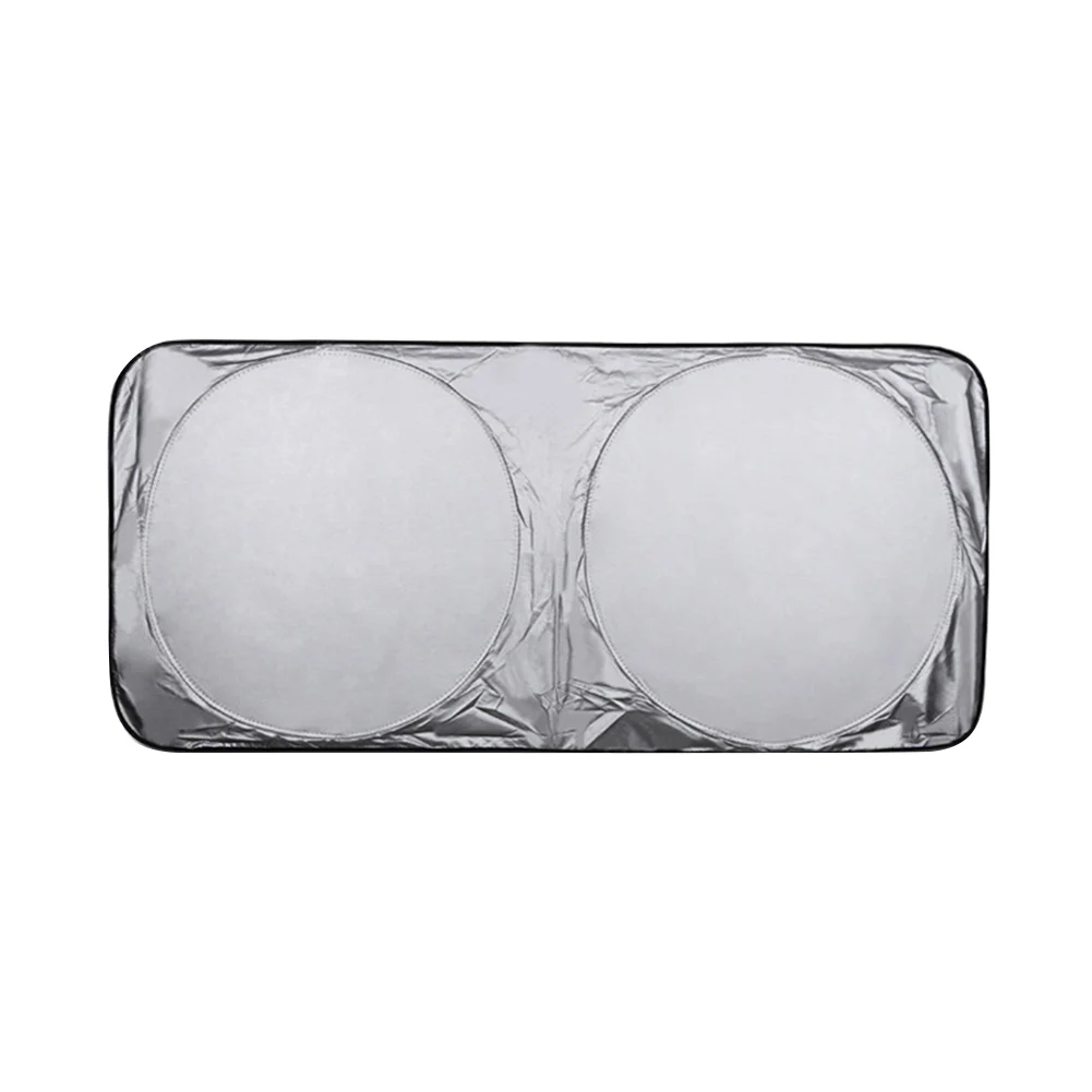 Складной Водонепроницаемый солнцезащитный козырек для автомобиля, лобовое стекло, УФ защита, двойной круг, солнцезащитный козырек с чехлом, защита от пыли